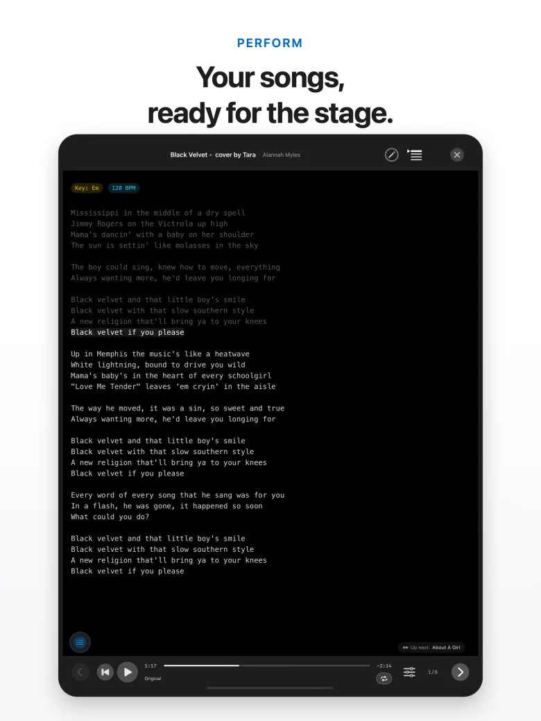 Perform on iPad