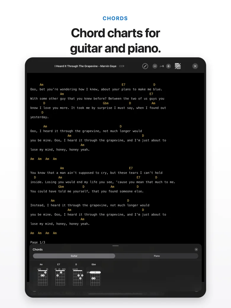 Chords on iPad